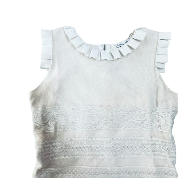 Chasing Fireflies Lace Ivory Midi Dress Unique Sleeveless Girls Size 10 - Picture 12 of 12